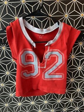 Kids Red Number 92 Ribbed Tank Top - (Brand Unspecified)